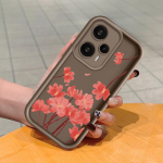 Pehme silikoonist ruudukujulise redeliga printimismustriga telefoni korpus, t&auml;iskaanega kaamera p&otilde;rutuskindel kaitse kummist &uuml;mbris Xiaomi Redmi jaoks Redmi 13 must