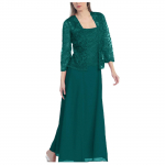 Naiste massiivne kaheosaline pitskardigan &scaron;ifoonist pidulik pulmakleit l&otilde;pukleit XXXXL