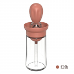 180 ml kaasaskantav klaas&otilde;lipudel silikoonharjaga Grill&otilde;liharjad toiduvalmistamiseks K&uuml;psetamiseks BBQ K&uuml;psetust&ouml;&ouml;riist Kaktuse&otilde;li pintsel punane