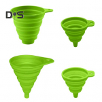 4 tk k&ouml;&ouml;gilehtri komplekt kokkupandavad silikoonist kokkupandavad lehtrid veepudeli t&auml;itmiseks vedeliku &uuml;lekandmiseks rippseina lehtri korraldaja k&ouml;&ouml;gividinad hall