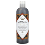 Nubian Heritage, African Black Soap, Body Wash, 13 fl oz (384 ml) gray