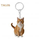 Kassi v&otilde;tmehoidja Kahepoolne 2D lame akr&uuml;&uuml;list lemmiklooma rippuv kaunistus Elutruu kassi v&otilde;tmehoidja tarvikud autopeegli akna seljakottide jaoks F