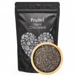 Fruitri Premium Chia seemned s&ouml;&ouml;miseks 200g, kiudainerikkad, Toored chia seemned kaaluj&auml;lgimiseks, Orgaanilised tervislikud suupisted