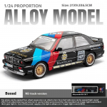 1/24 BMW M3 Racing Latte Art Series Superauto Sulamist Valatud Mudelauto Heli Valgus Tolmukate Alus Kingitus Poiss-s&otilde;ber Laste M&auml;nguauto must