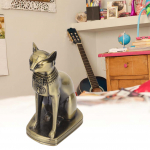 Metallist Vana-Egiptuse kassi kuju kujuke mudel Kodusisustuse kaunistused T&ouml;&ouml;laua sisekujundus