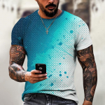 Naljakas meeste T-s&auml;rk 3D-prindiga T-s&auml;rgid Suurem&otilde;&otilde;dulised lahtised l&uuml;hikeste varrukatega suvised meeste r&otilde;ivad Vintage Street Solid muster Tees Topid S
