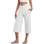 Naiste Elastne K&otilde;rge V&ouml;&ouml;kohaga 3/4 P&uuml;ksid Vabaaja Aktiivse L&otilde;ikega Laiad Kaprip&uuml;ksid S&auml;&auml;rised P&uuml;ksid Taskutega P&uuml;ksid Naistele P&uuml;ksid XXXL