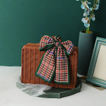 Piknikukorv voodriga rotangist hoiukorv Vintage rotangist k&auml;ekott Maal&auml;hedane piknikukorv meigihoidja kootud meigikorraldaja kingitused pruun