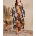 Suurem&otilde;&otilde;tmeline naiste kleit s&uuml;gis etniline stiil uus retro temperament vaba pikk kleit 0XL