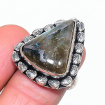 Labradorite Handmade 925 Sterling Silver Jewelry Ring Size 7 p4l20