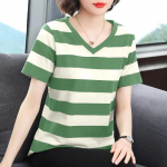 Naiste puuvillane suvine suuruses T-s&auml;rk polokraega, lahtine, tr&uuml;kiga, vabaaja pullover-s&auml;rk, top M