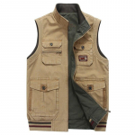 Pluss 9xl vest, meeste puuvillane kahepoolne taktikaline vest, paljude taskutega varrukateta jakk Chalecos Para Hombre mantel meestele L