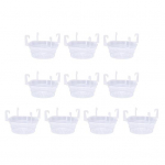 10 tk lillepoti p&otilde;hialus tilakandik niiskuse v&auml;ltimine integreeritud konksukujundus l&auml;bipaistev plastikkandik 6inch