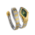 MISSFOX-Naiste peen keerlev madupea k&auml;ekell Veekindel kvartskell Unikaalne kunstiline maoline teemantk&auml;ev&otilde;ru roheline/kuldne