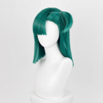 Bulma Cosplay Parukas Anime Buruma L&uuml;hike Roheline Aksessuaariga kuumakindel s&uuml;nteetiline juus Halloweenipeo Parukad + Parukakate One Size