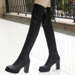 K&otilde;rge kontsaga platvorm naiste k&otilde;rged saapad talv disainer paksu nahaga kingad naiste 2024 trend kleidikingad pumbad k&otilde;ndimine mujer saapad 40 must