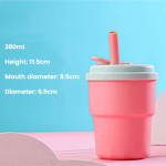 380 ml veepudel silikoonist k&otilde;rretops joogitass majapidamise joogivee piimatass kukkumisvastane k&otilde;rge temperatuuriga kohviv&otilde;rk 380ML