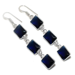 London Blue Topaz Handmade 925 Sterling Silver Gift Jewelry Earring 2.60 p3g91