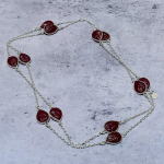 Red Onyx Handmade 925 Sterling Silver Jewelry Necklace 18 i3c10