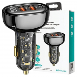 Usams Ład. Sam. 2Xusb+1Xusb-C 125Wfast Charge Transparent Black Cc158Cc01 (Us-Cc158)