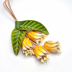 3D Chinese Style Genuine Leather Bag Charm, Car Ornament & Journal Bookmark - Top-Grain Handmade Gift for Women ravel Home Decor kollane