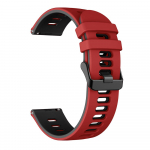 22 mm silikoonrihm Xiaomi kella v&auml;rvilise spordi jaoks. Asenduskellarihm Huami Amazfit GTR 3 GTR 47 mm Pace Stratos 3 2 2S jaoks punane must v&auml;rv