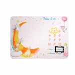 Kuukujuline kahepoolne flanell beebi verstaposti fotograafia tekk 100x150cm