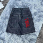 RogueWave Kotid R&otilde;ivad Gooti Ameerika Tasku Tr&uuml;kkimine Denim Spordir&otilde;ivad 2000ndad Vintage Streetwear Hip Hop Korvpallip&uuml;ksid M