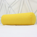 &Uuml;hev&auml;rviline puuvillase ja linase segust silindriline tugipadi - Eemaldatav, pestav nimmepadi diivanile, voodisse v&otilde;i kontorisse. 20x100cm (Pearl Cotton Core) kollane