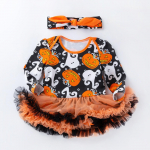 Baby Kids Girls 2PC kleidikomplekt, pikkade varrukatega kleit + peapael, Halloweeni komplektid L/73 kollane
