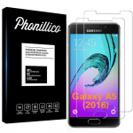Film de protection d'&eacute;cran - Phonillico - Samsung Galaxy A5 2015 A500 - Pack de 2 - Ultra r&eacute;sistant - Noir