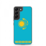 Coque T&eacute;l&eacute;phone &ndash; Samsung &ndash; Galaxy S22 Ultra &ndash; Drapeau Kasahstan &ndash; Souple &ndash; mitmev&auml;rviline