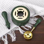 Vaha pitsat templikomplekt lakk ahju t&auml;ispuidust pliit tulev&auml;rvi tihendi tarvikud vaha lusikas tihendusvaha sulatuspott k&auml;sit&ouml;&ouml;tarbed tumeroheline v&auml;rv