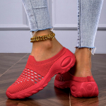 Naiste v&otilde;rkortopeedilised klounid kaaretoega k&otilde;ndimisjalatsid hingavad v&auml;lisslippersid naistele 41 punane