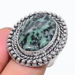 Natural Ruby Zosite Gemstone 925 Sterling Silver Jewelry Ring Size 8 s7l94
