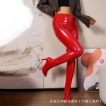 Mood Temperament Seksikad Saapad 2025 Naiste Suurem&otilde;&otilde;dulised Saapad, &Uuml;hev&auml;rvilised K&otilde;rged Kontsad, Terava Ninaga Salendavad Puusa PU Saapad 39 punane