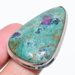Ruby in Fuchsite Handmade 925 Sterling Silver Gift Ring Size 6 N9U69