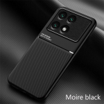 Auto magnethoidik, nahkkate Xiaomi Poco X6 Pro 5G &uuml;mbrisele, silikoonist Protect Funda Pocox6pro Poko Little X6pro X 6 Pro 6X jaoks For Poco X6 must