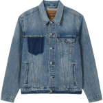 Levis Denim Wanderer Seeria Fw24 Denim Wanderer Seeria Rev&auml;&auml;riga &Uuml;he n&ouml;&ouml;biga L&otilde;tv Sirge Pikkade varrukatega Denim jakk Meeste jakid Hele-sinine 0015E-0006 XL