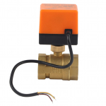 1 tk AC 220V G1 1 4 DN32 2-k&auml;iguline 3-juhtmeline 2-punktiline juhtimine Messingist elektriline motoriseeritud kuulventiil