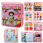 Kleebised Montessori M&auml;nguasi Tegevusraamat 3D Beebi Lugu Riidest Tegevused Viltvildist Vaikne Raamat Lauam&auml;ng Eelkool &Otilde;ppimine Haridus Reisim&auml;nguasjad