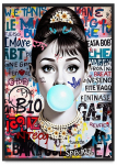 Plakat w ramie audrey hepburn z balonem 21x30 cm