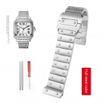 20mm 23mm t&auml;is roostevabast terasest kellarihm Cartier WSSA0009 Santos 100 jaoks, k&otilde;rge kvaliteediga rihm Santos100 meeste kuldne kellakett 20mm h&otilde;be