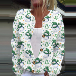 Naiste moe j&otilde;ulutr&uuml;kiga pikkade varrukatega kootud kardiganist n&ouml;&ouml;bist sulejope XL