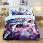 3 tk Kpop Demon Hunters Voodipesukomplekt &Uuml;he-/Kahekohaline/Kuninganna Suuruses Voodipesukomplektid Tekikate Tekikate Lastele T&auml;iskasvanutele k pop Huntrix EU Twin(135x200cm)