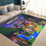 3D Minu Maailma Ehitusm&auml;ng Multikas Vaip Vaip Elutuppa Magamistuppa Kodu Diivani Kaunistus, Laste M&auml;ngimine Libisemisvastane P&otilde;randamatt 60x90cm( 23x35in )