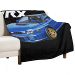 JDM WRX GDB Bugeye RALLY BLUE Viskepadi Ilusad j&otilde;ulukingitused Flanellist Dekoratiivsed Diivanikatted 30x40in blue