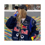 Rion Racing Jacket Vintage, Bomber Jacket Print, F1 Streetwear Jacket Y2k L