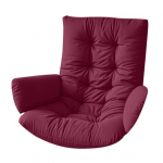 Veekindel Munatooli Padi Paksenenud Terrassi Rippkorvi Toolipadi Munatooli Padi K&auml;etugedega Sise-V&auml;listingimustes Korvkiik 120 cm tumehall v&auml;rv