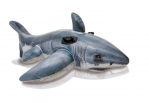 Bou&eacute;e gonflable INTEX Grand Requin Blanc &agrave; Chevaucher - 173x107 cm - Pour Enfant &agrave; partir de 3 ans valge